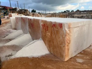 Casa Moca blocks in a portugal quarry ready to get processed